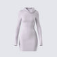 Hala Grey Cowl Neck Sweater Dress product front