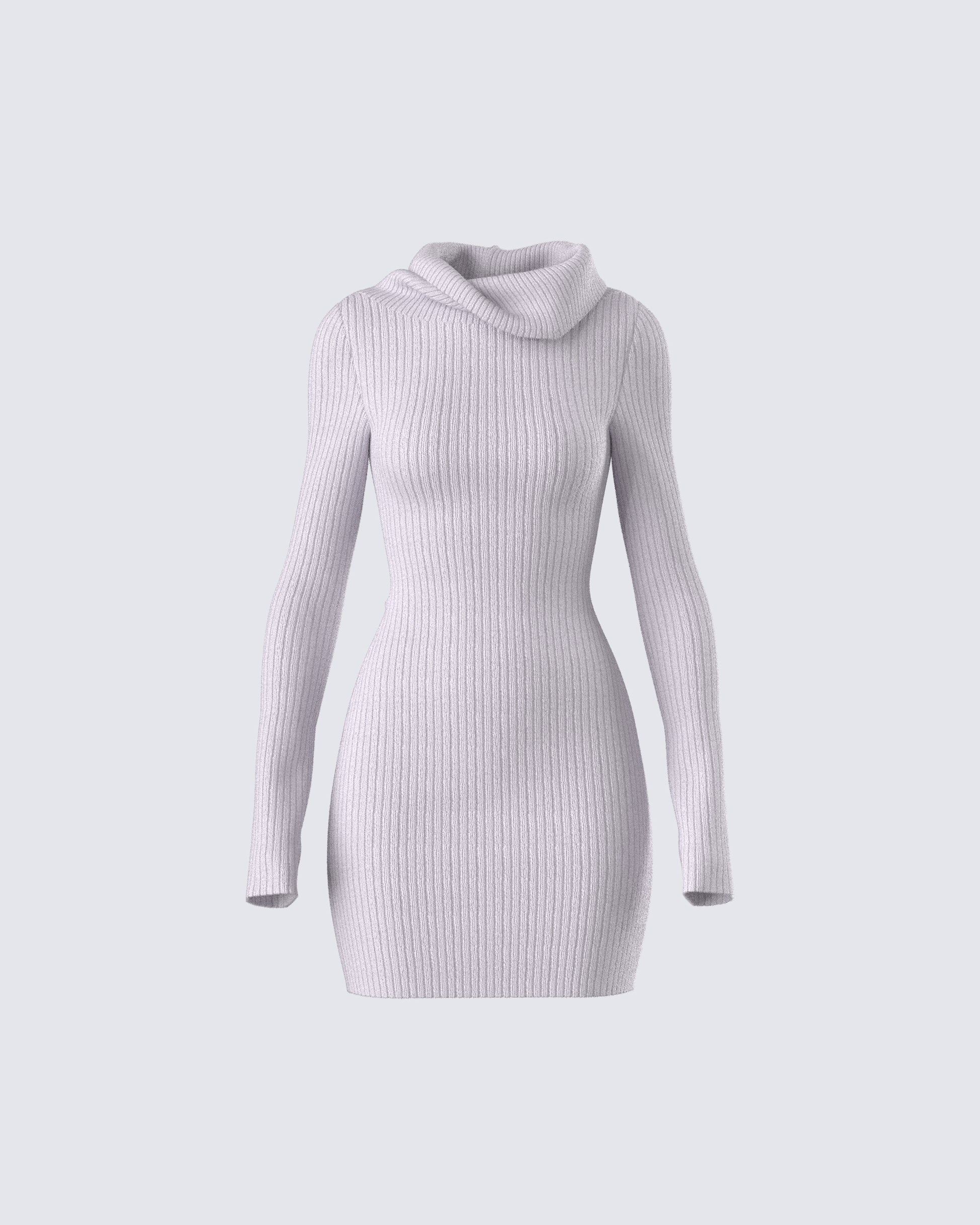 Hala Grey Cowl Neck Sweater Dress product front