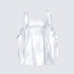 Valeria White Satin Mini Dress 3d product front