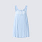 Olwen Baby Blue Plisse Mini Dress product front