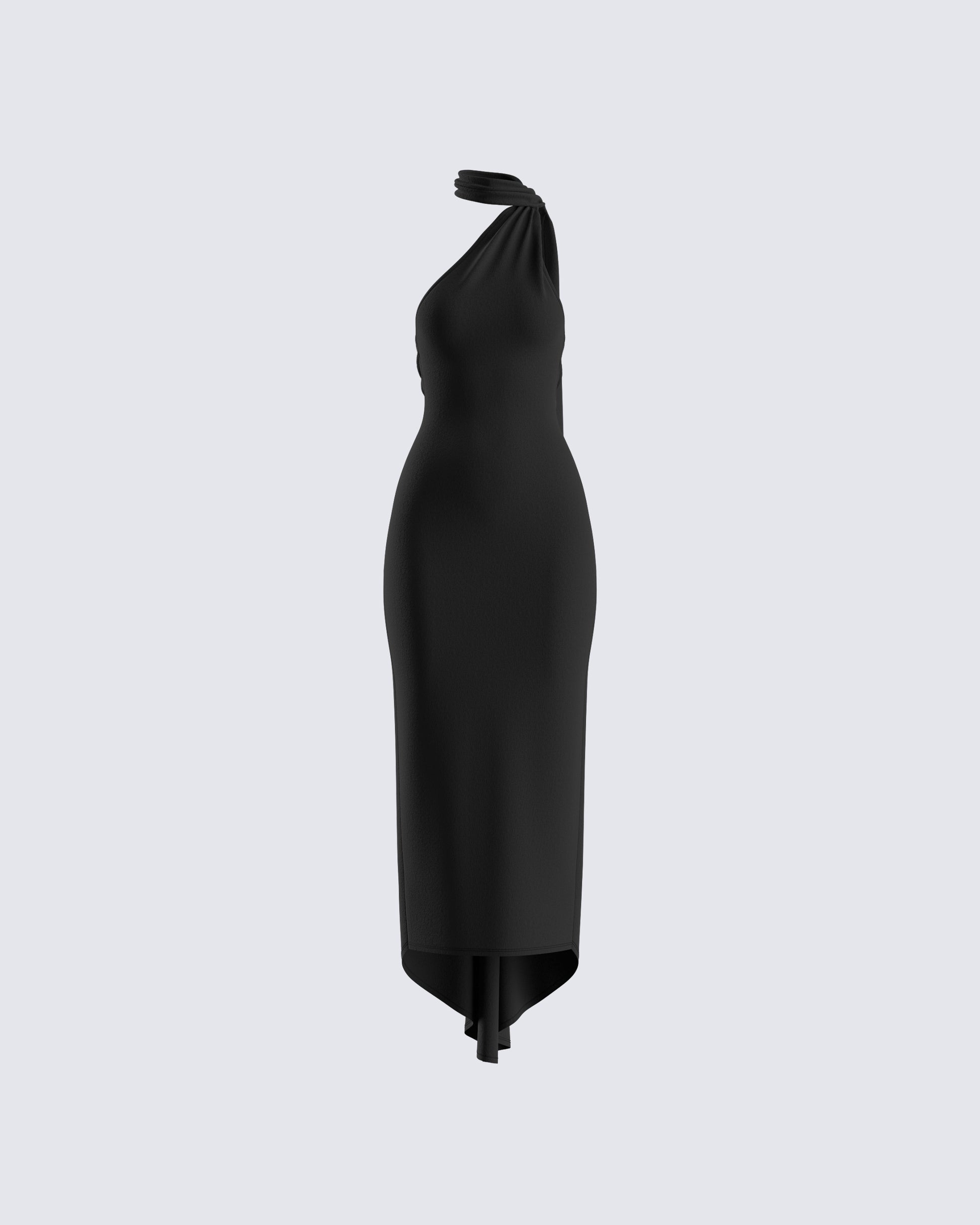 Toni Black One Shoulder Dress product front