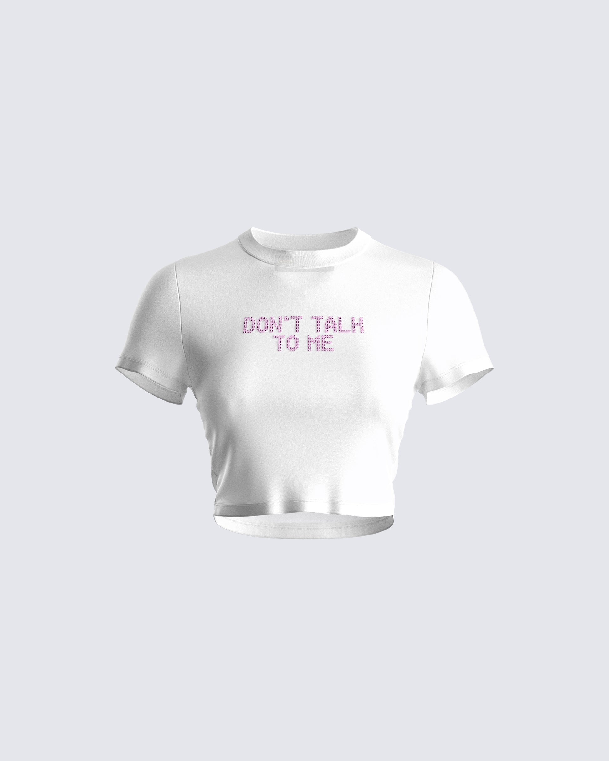 Jessamine White Jersey Graphic Top 3d product front