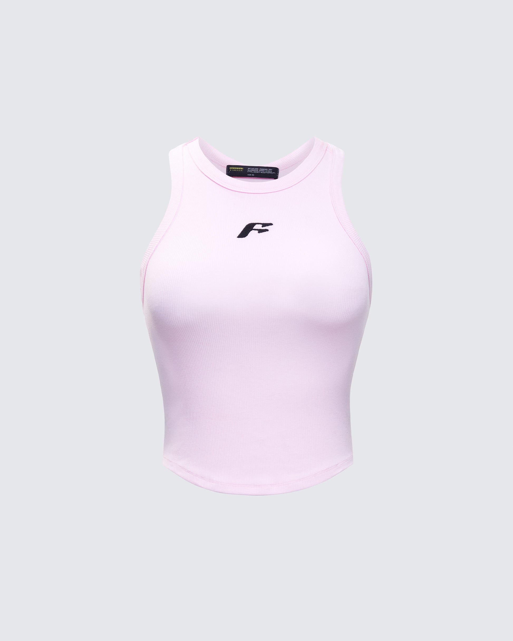 Enid Pink Scoop Hem Tank Top product front