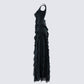 Katelyn Black Ruffle Maxi Dress