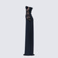 Debra Black Lace Panel Maxi Dress