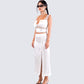 Orana White Satin Lace Skirt