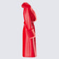 Willa Red Vegan Fur Leather Coat