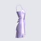 Taffy Purple Wrap Mini Dress