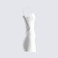 Mazi White Pointelle Mini Dress