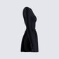 Leen Black Low Back Mini Dress