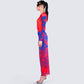 Kavya Multi Print Mesh Maxi Dress