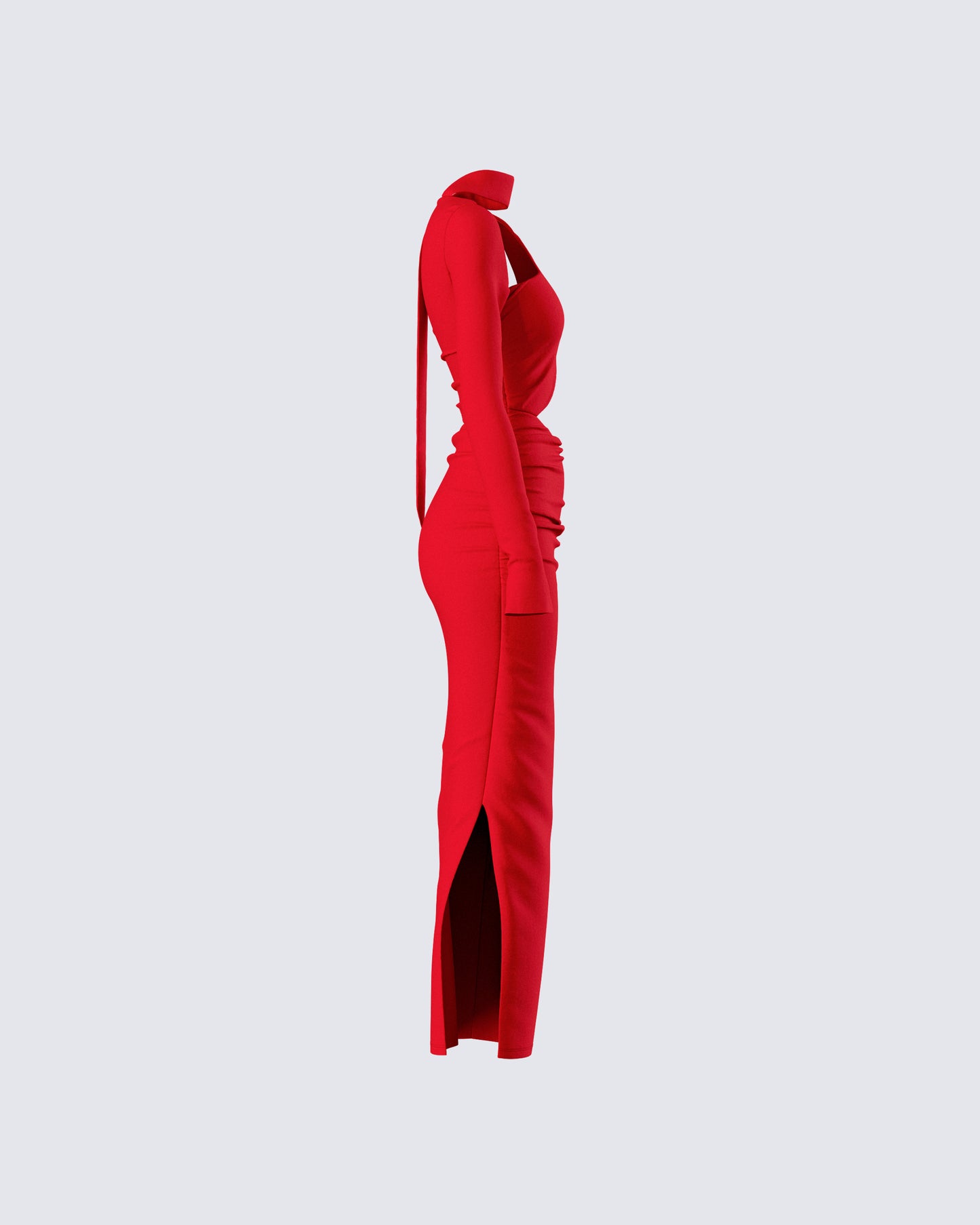 Gabrielle Red Jersey Midi Dress