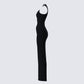 Jazlyn Black Invisible Strap Maxi Dress