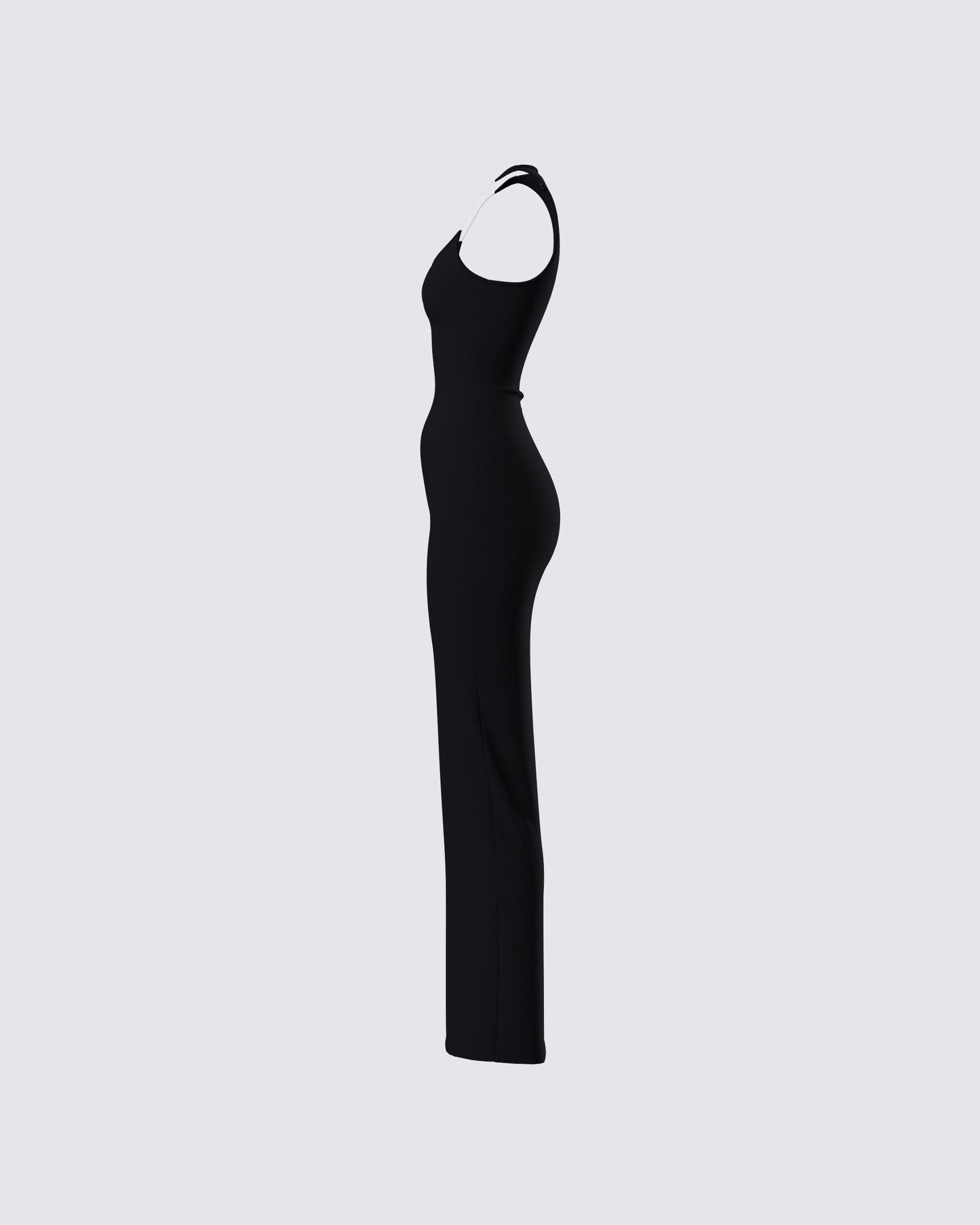 Jazlyn Black Invisible Strap Maxi Dress