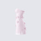 Leilani Pink Crochet Flower Mini Dress