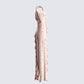 Leonie Peach Floral Maxi Dress