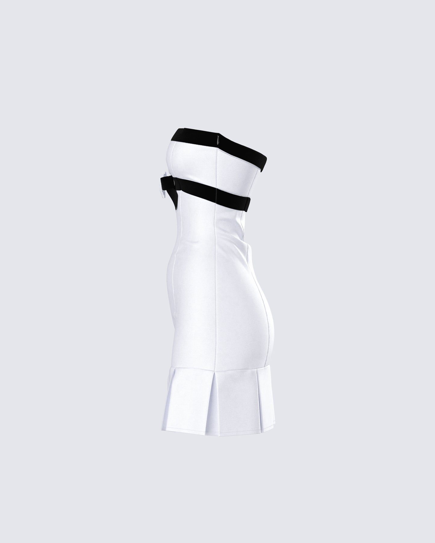 Roma White Strapless Mini Dress