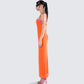 Ayesha Orange Mesh Maxi Dress