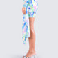 Cyra Psychedelic Print Drape Skirt