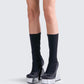 Marcil Black Heeled Platform Boot