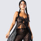 Sylvia Black Lace Maxi Top