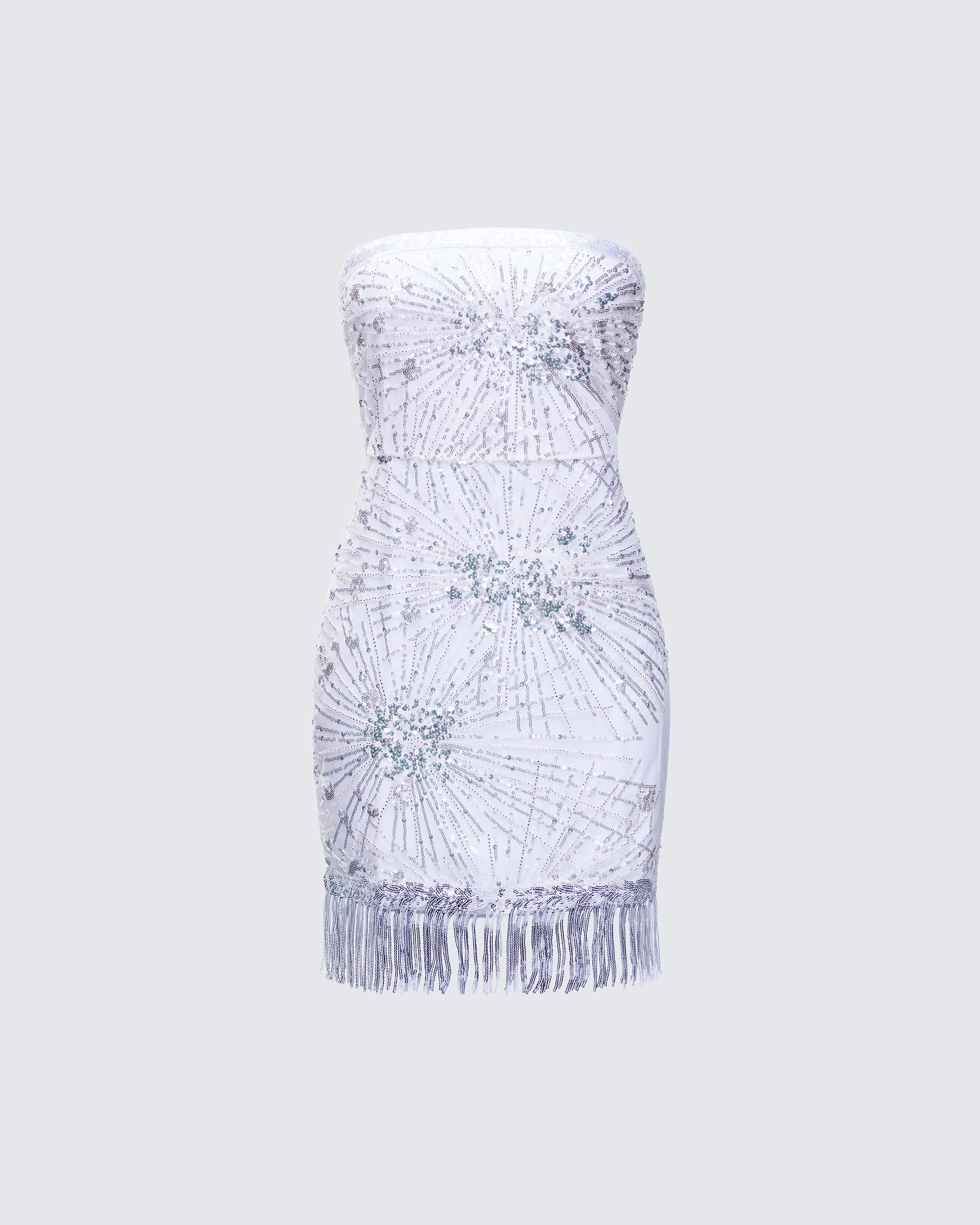 Jocelyn White Sequin Mini Dress product front