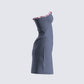 Lukas Grey Strapless Mini Dress