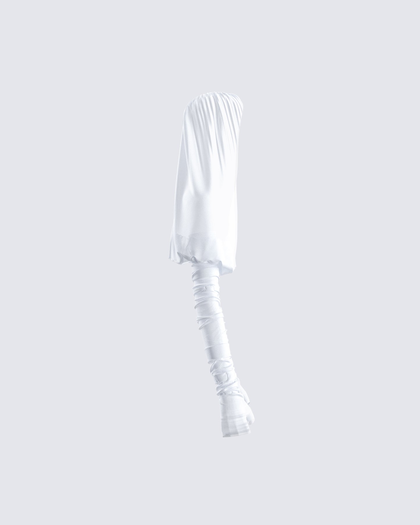 Alexa White Gauze Hooded Shrug
