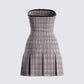 Marge Houndstooth Pleat Mini Dress