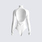 Meghan White Backless Bodysuit