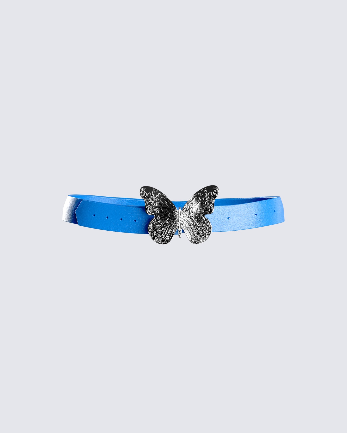 Suzie Blue Butterfly Buckle Belt 3d product front