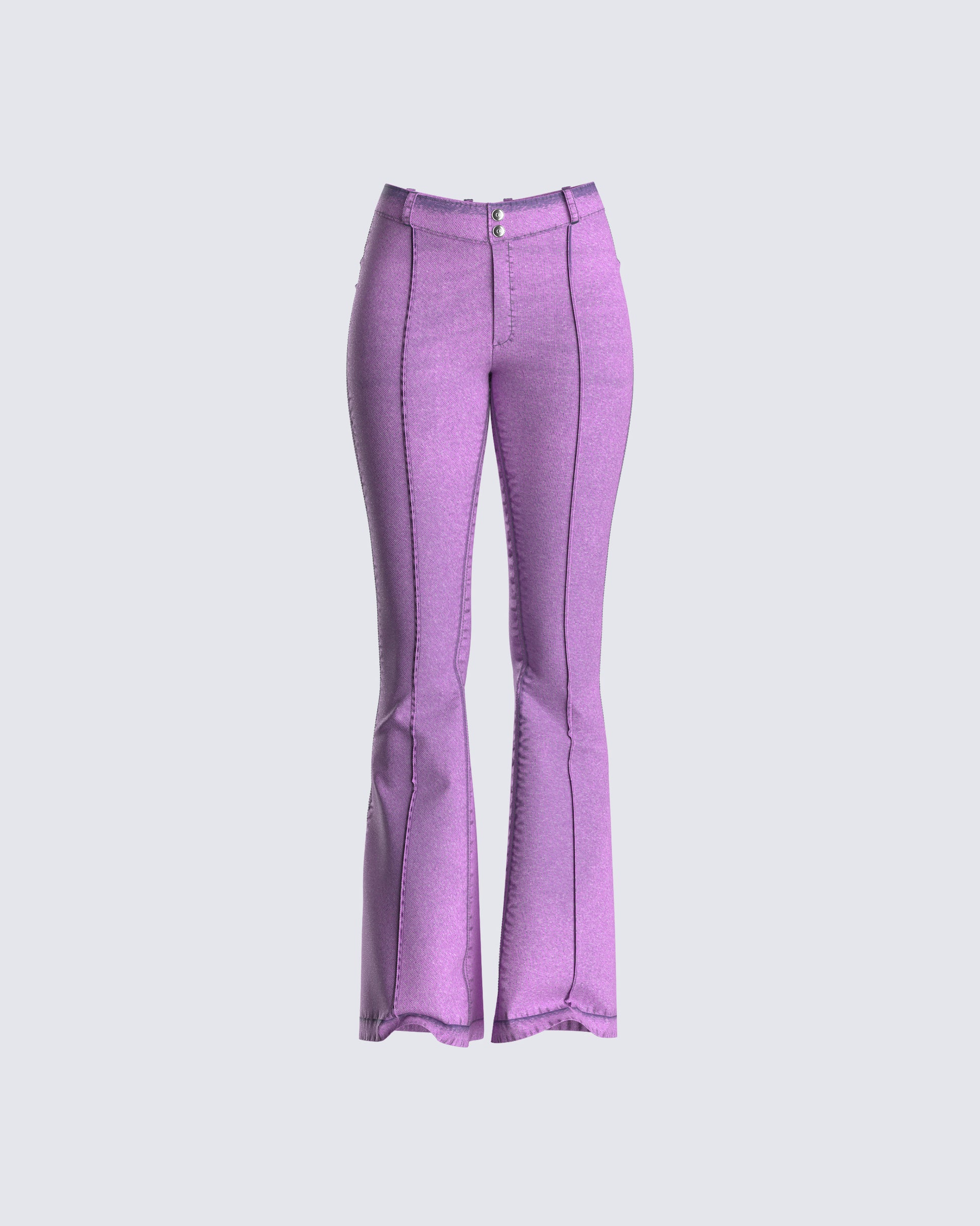 Janice Pink Mid Rise Flared Jean 3d product front