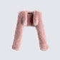 Edith Pink Vegan Fur Shrug Jacket product front