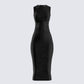 Umbra Black Shimmer Midi Dress 3d product front