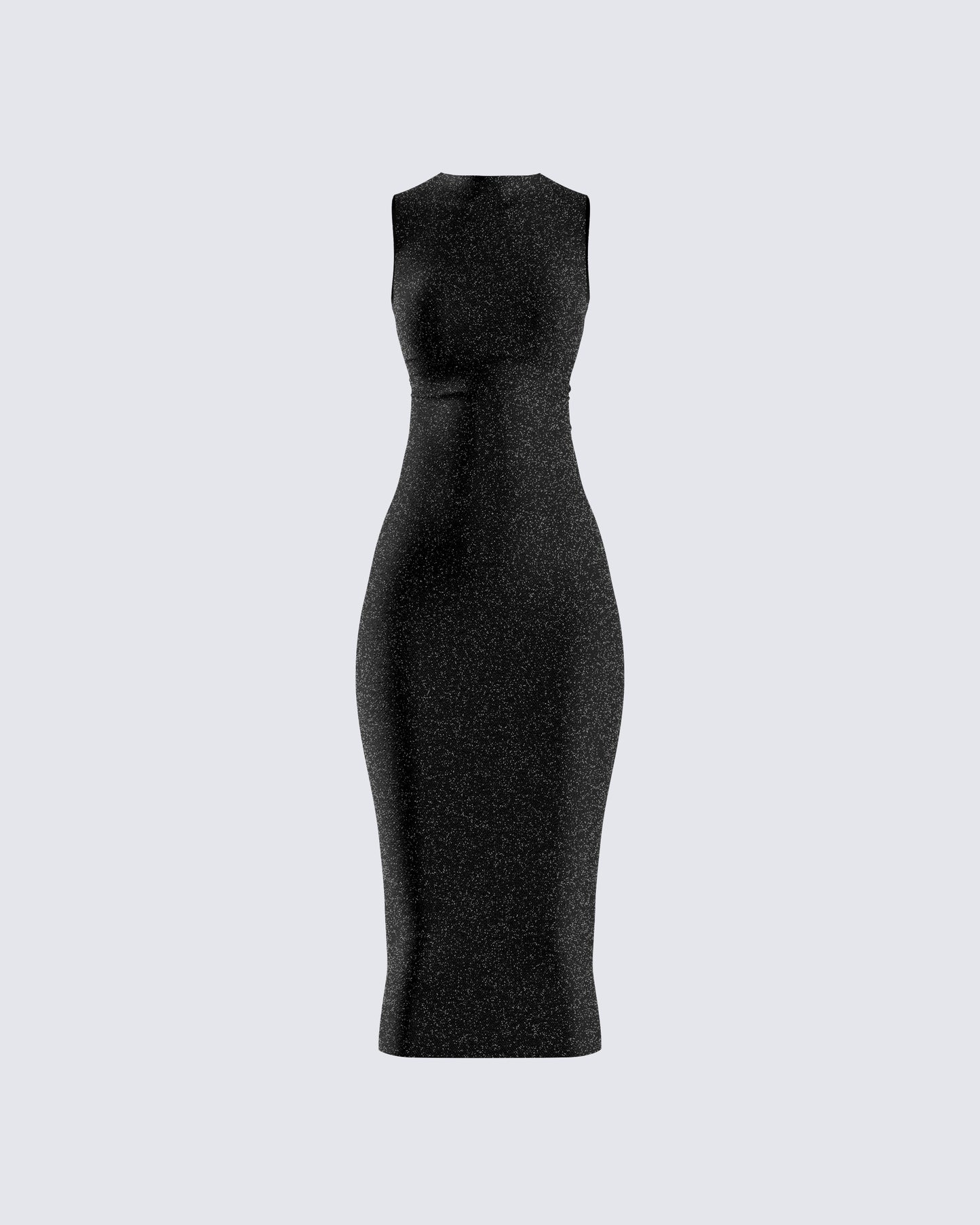 Umbra Black Shimmer Midi Dress 3d product front