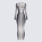 Artina Multi Illusion Print Dress 3d product front