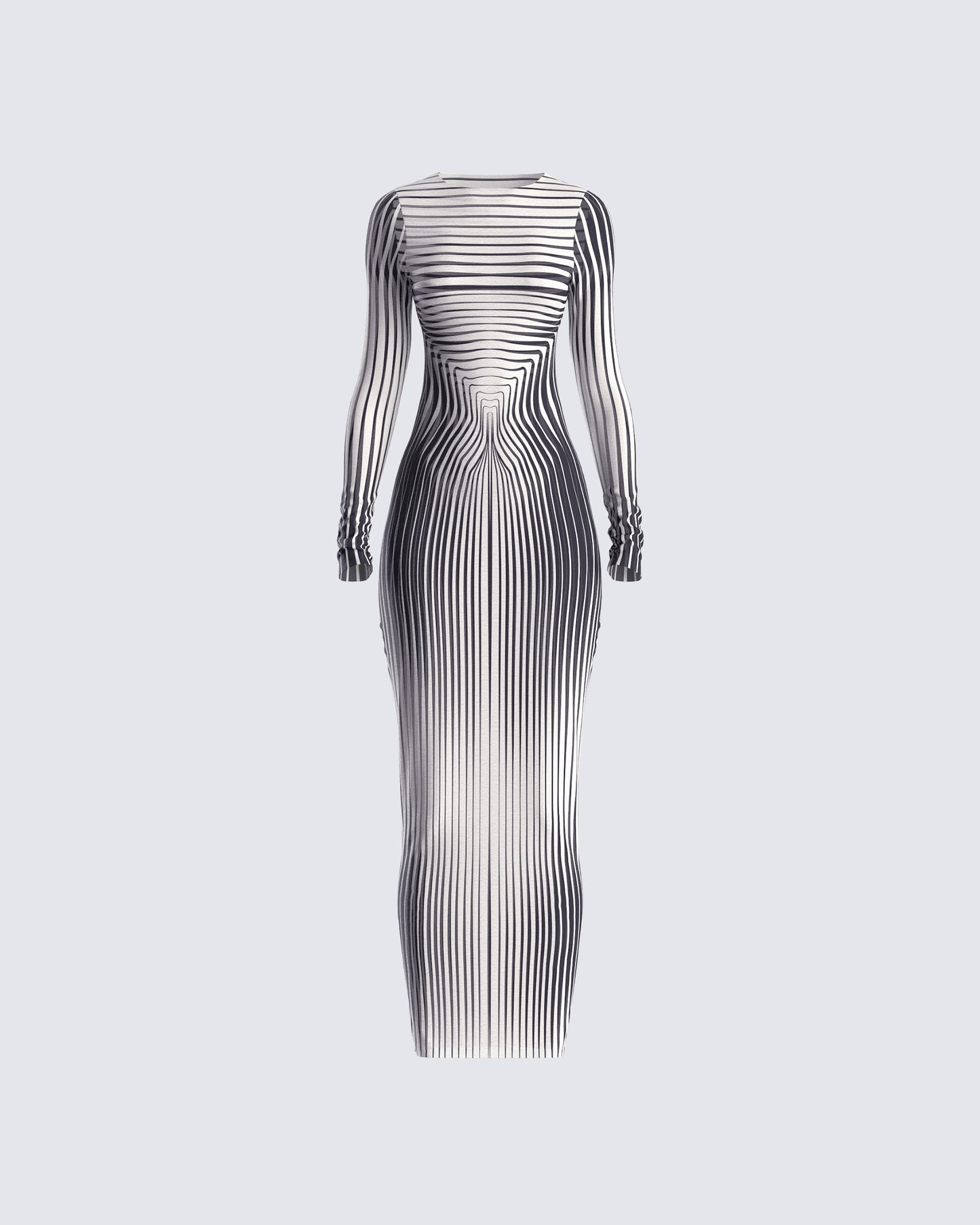 Artina Multi Illusion Print Dress 3d product front