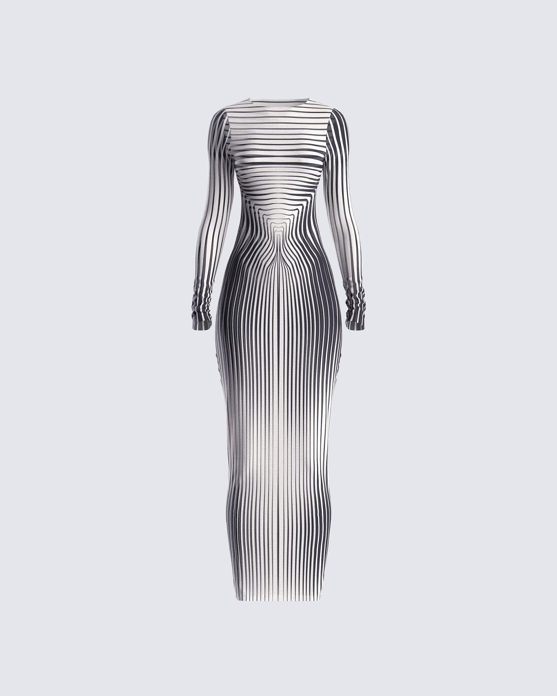 Artina Multi Illusion Print Dress 3d product front