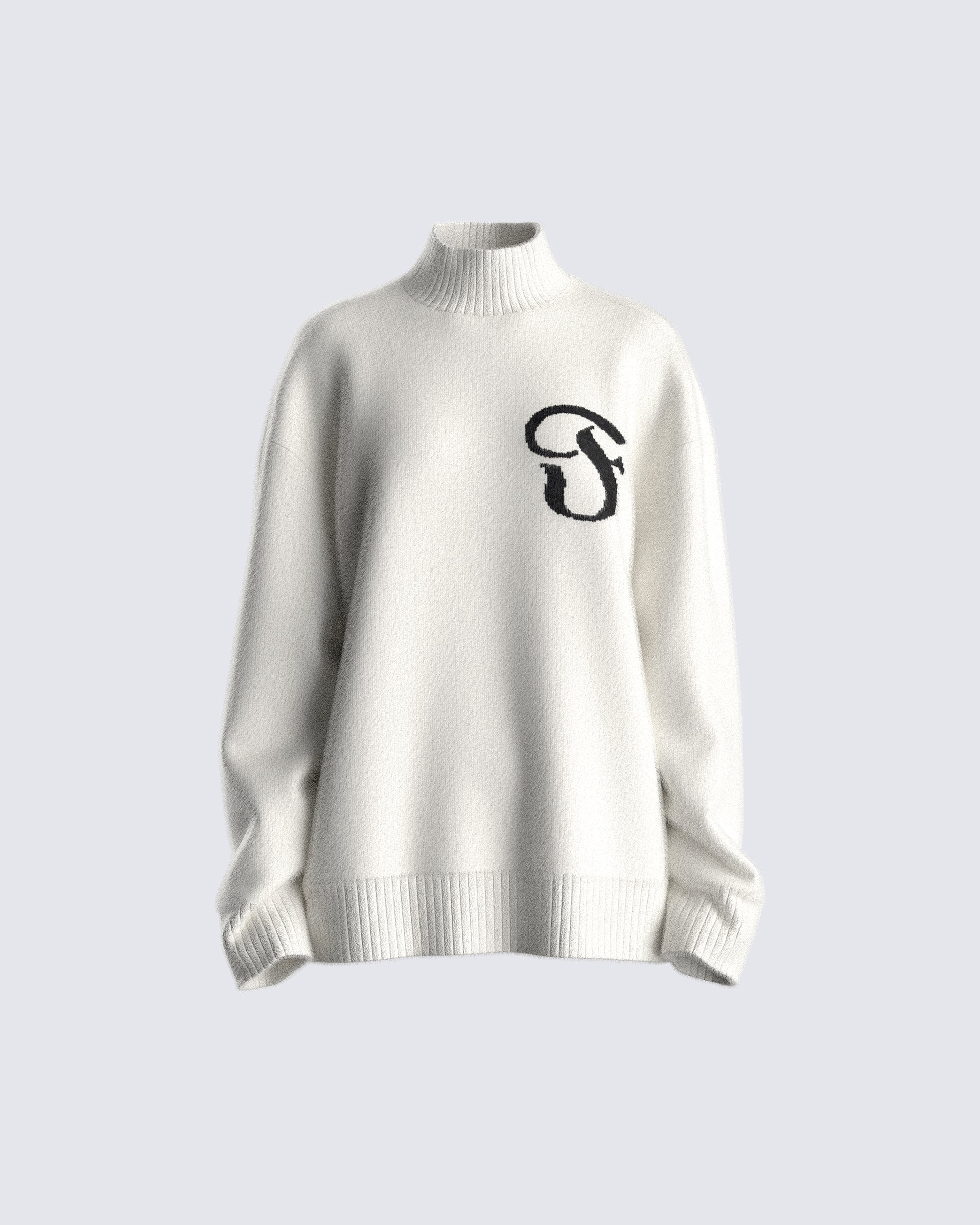 Conner Ivory Sweater Knit Top product front