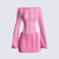 Mindy Pink Mini Dress 3d product front