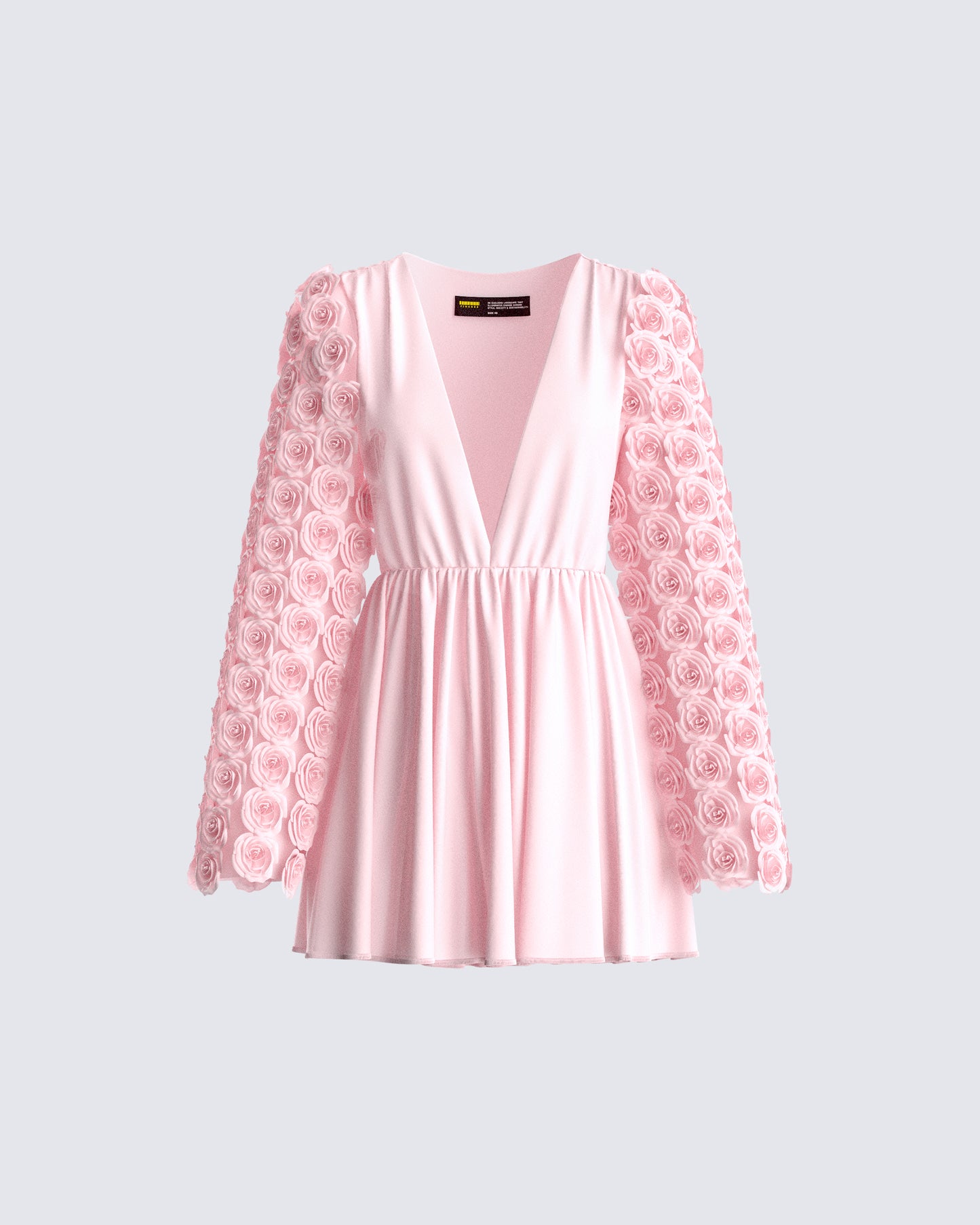 Elvia Pink Pleated Flower Dress product front