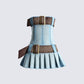 Cambry Blue Pleated Denim Dress 3d product front