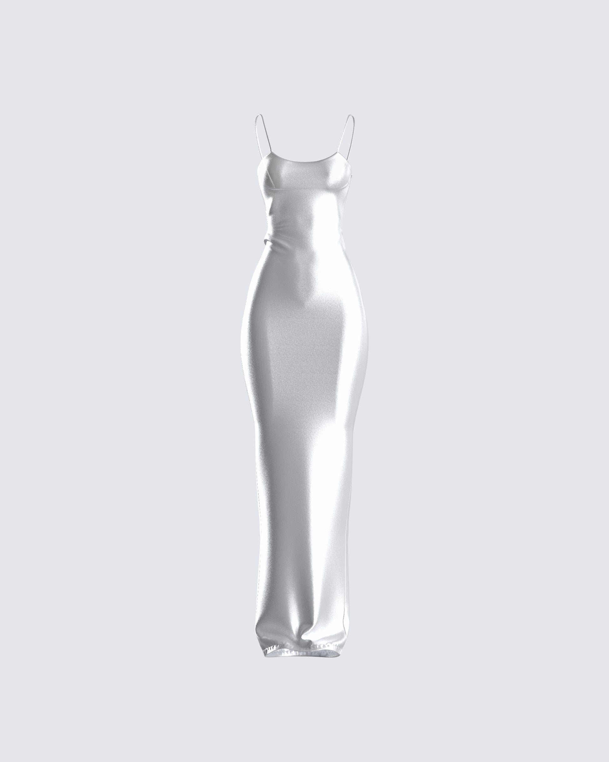 Katrina Metallic Fitted Maxi Dress 3d product front