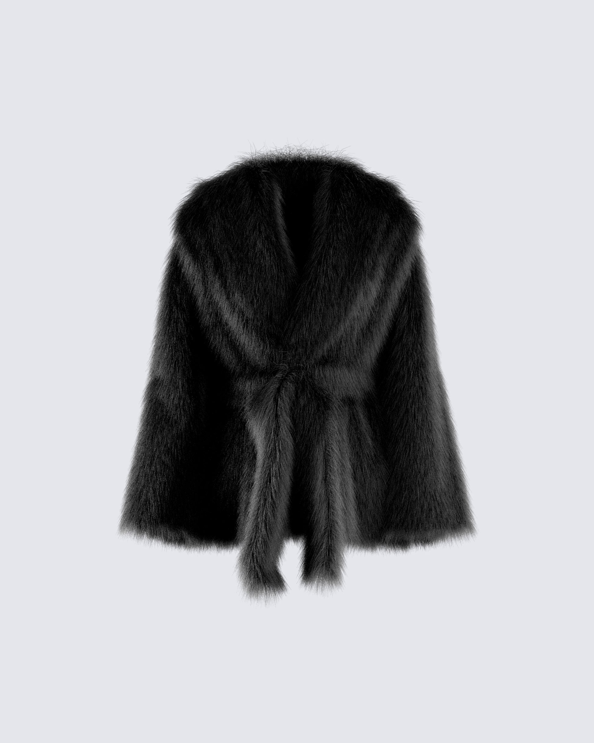 Victoria Black Fur Coat product front