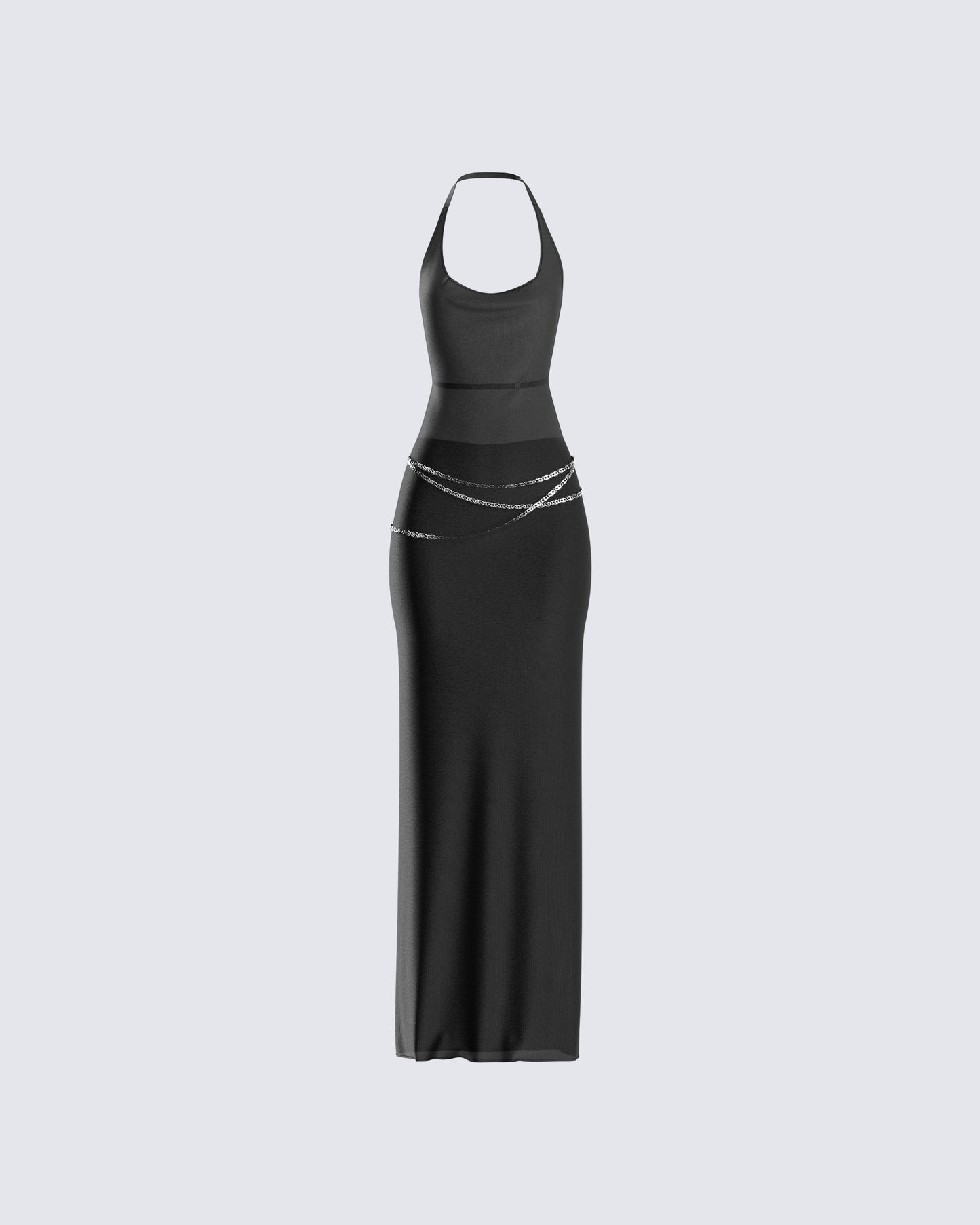 Marcel Black Halter Maxi Dress 3d product front
