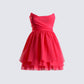 Nelly Hot Pink Tulle Mini Dress product front