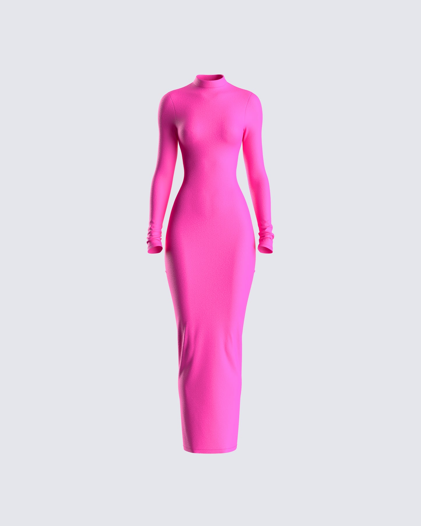 Lola Hot Pink Bodycon Maxi Dress 3d product front