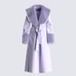 Anika Lavender Vegan Fur Trim Coat 3d product front