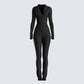 Brianna Black Zip Up Jumpsuit product front