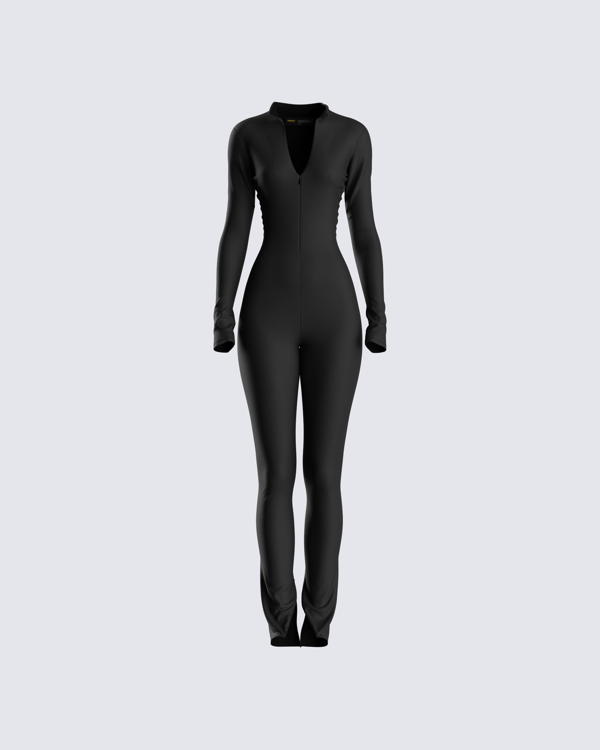 Brianna Black Zip Up Jumpsuit product front